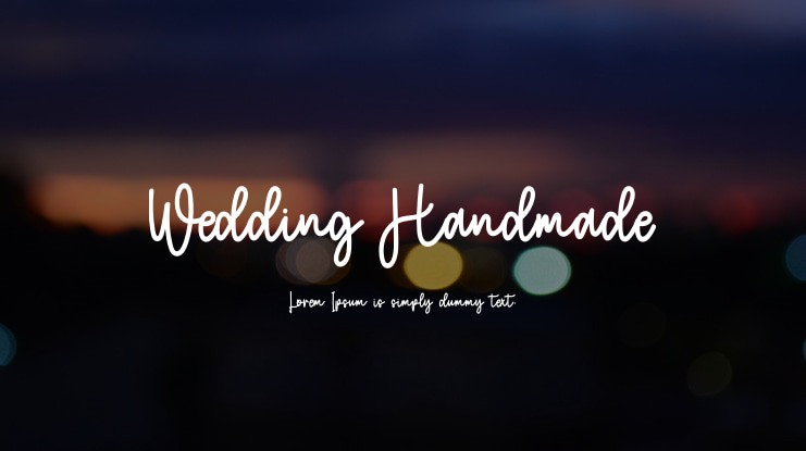 Wedding Handmade Font