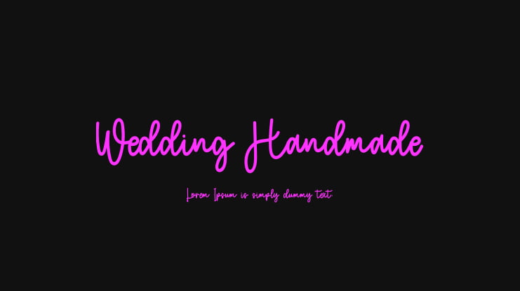 Wedding Handmade Font