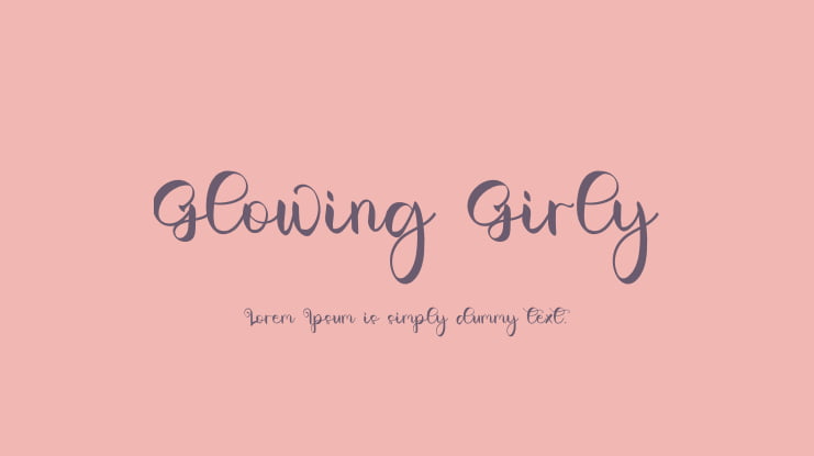 Glowing Girly Font