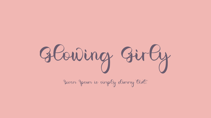 Glowing Girly Font