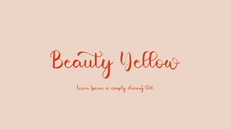 Beauty Yellow Font