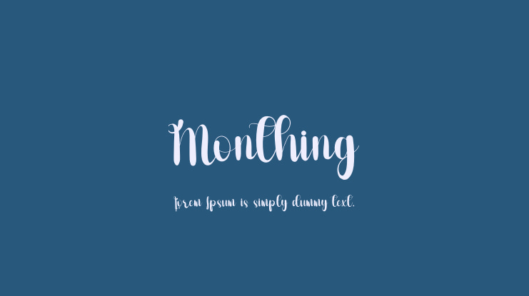 Monthing Font