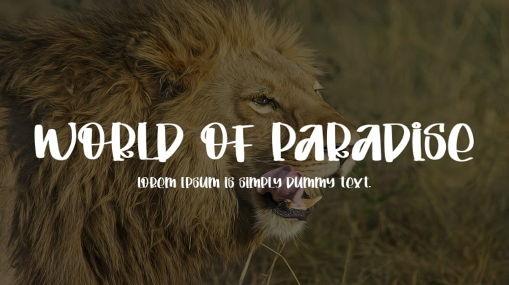World Of Paradise Font