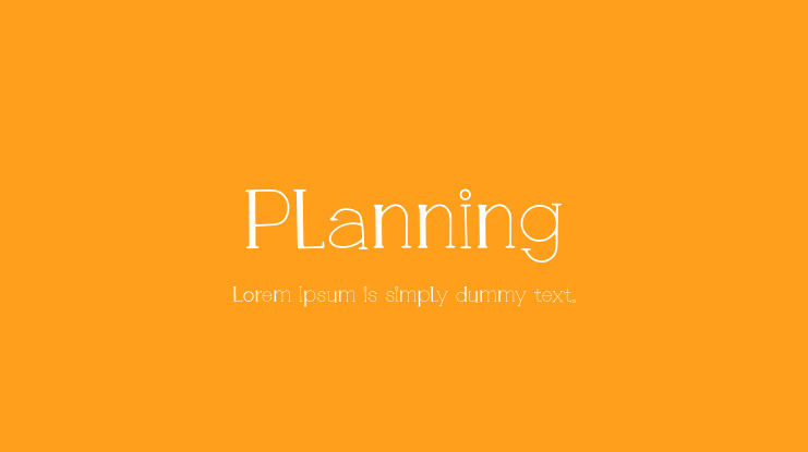 Planning Font