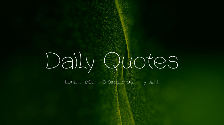 Daily Quotes Font