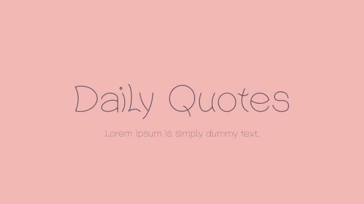 Daily Quotes Font