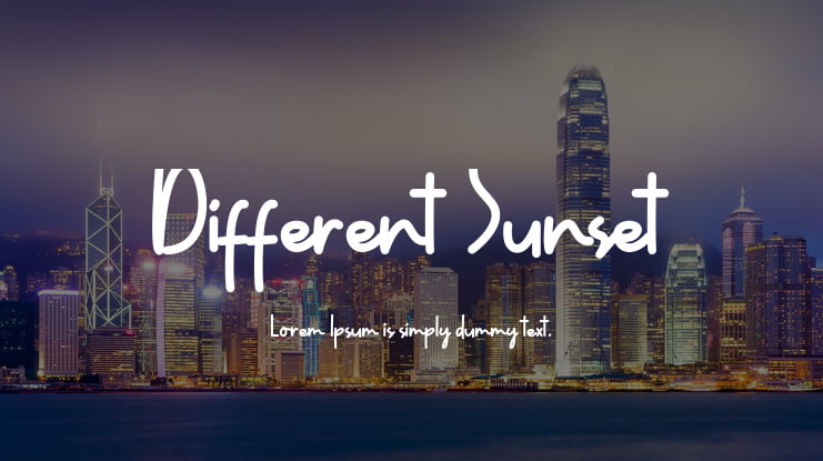 Different Sunset Font