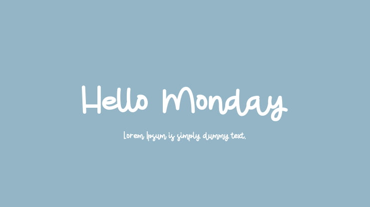 Hello Monday Font