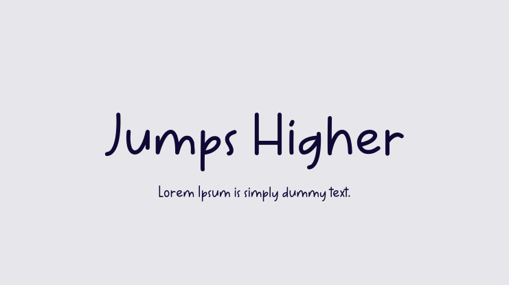 Jumps Higher Font