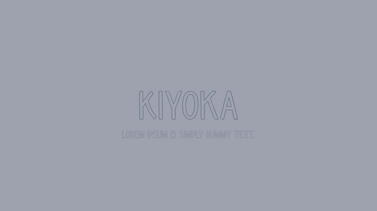 Kiyoka Font