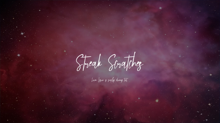 Streak Scratches Font