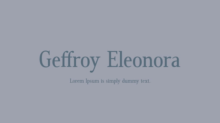 Geffroy Eleonora Font