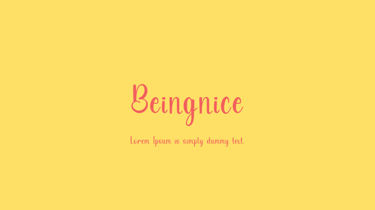 Beingnice Font
