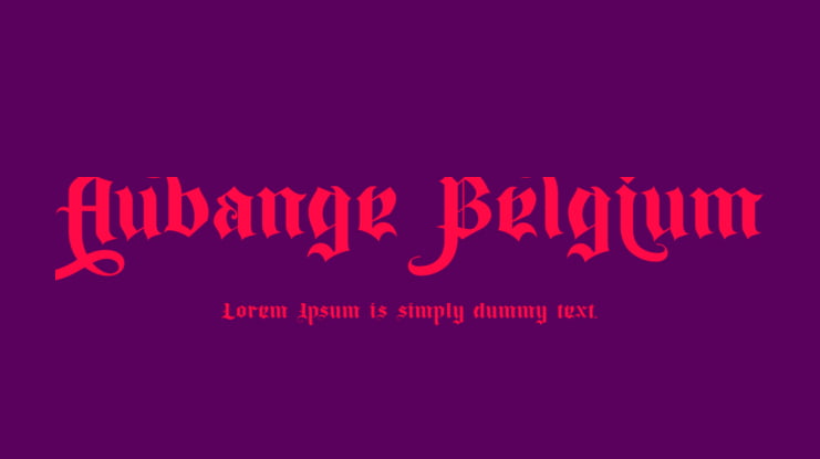 Aubange Belgium Font
