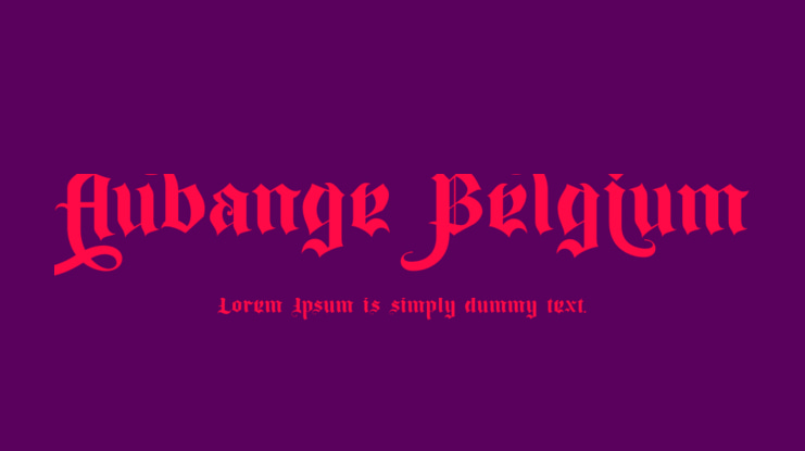 Aubange Belgium Font