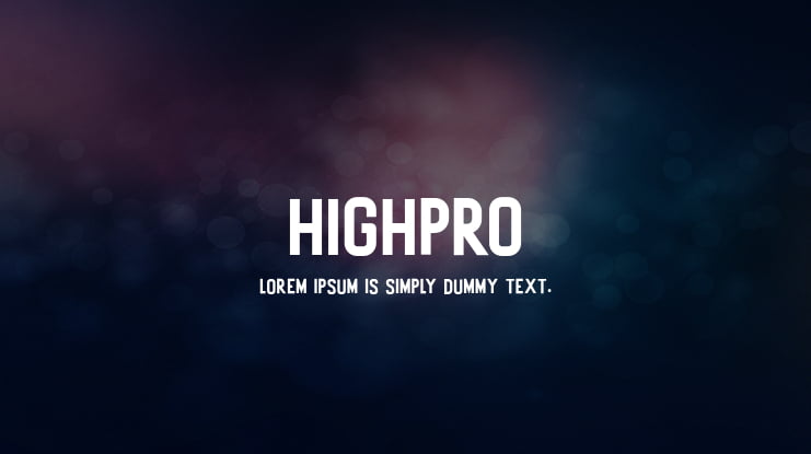 Highpro Font