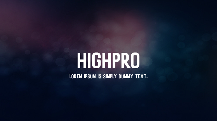 Highpro Font