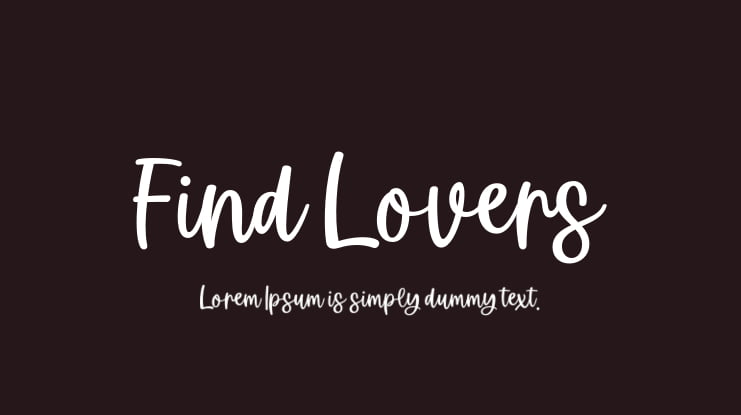 Find Lovers Font