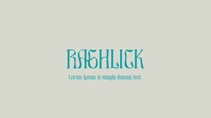 RAGHLICK Font