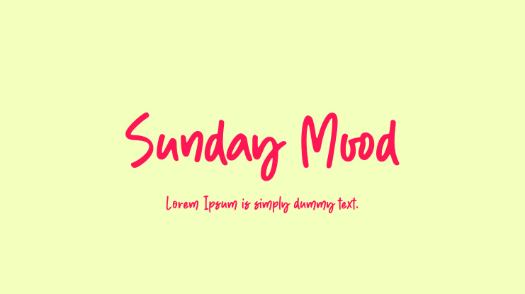 Sunday Mood Font