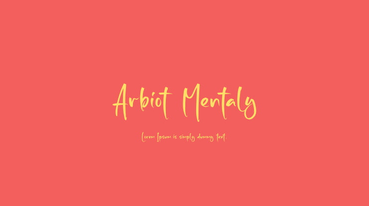 Arbiot Mentaly Font