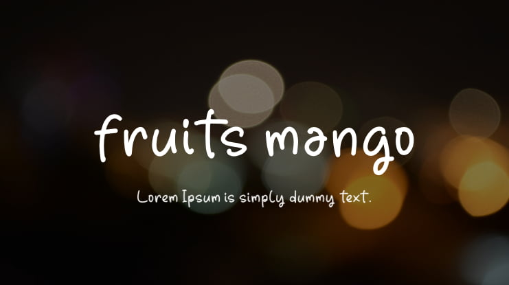 fruits mango Font