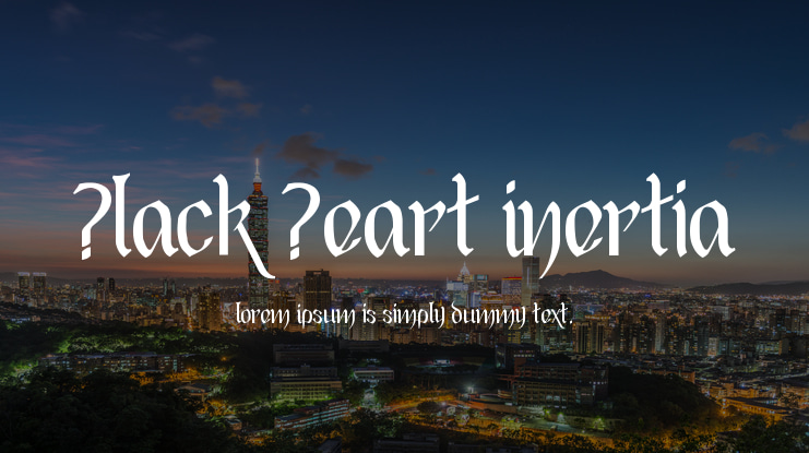 Black Heart Inertia Font
