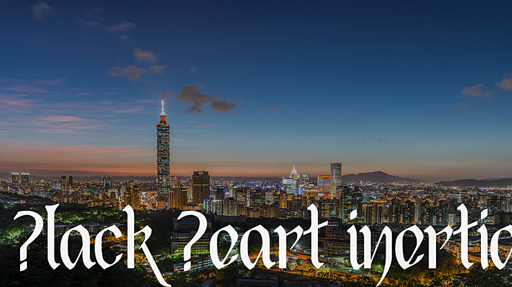 Black Heart Inertia Font