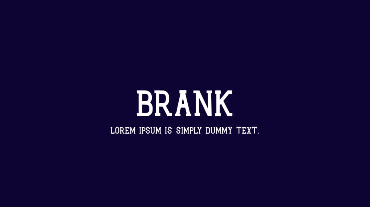 Brank Font