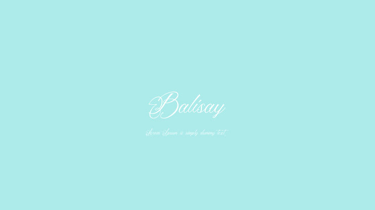 Balisay Font