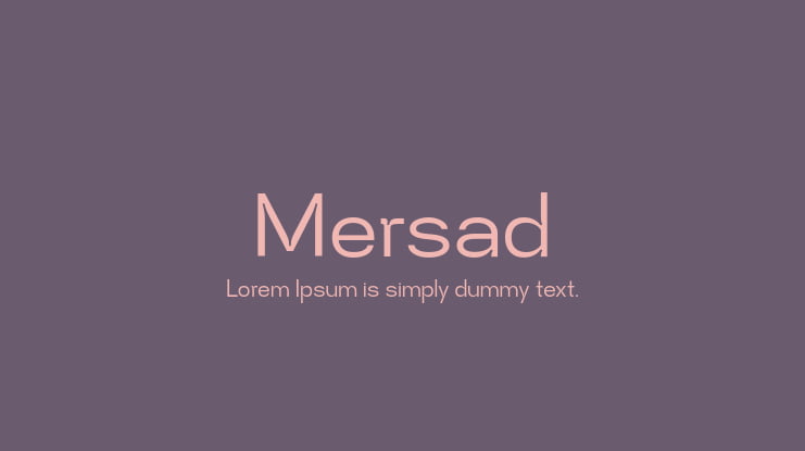 Mersad Font Family