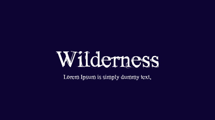 Wilderness Font