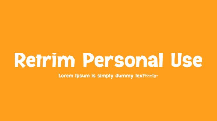 Retrim Personal Use Font
