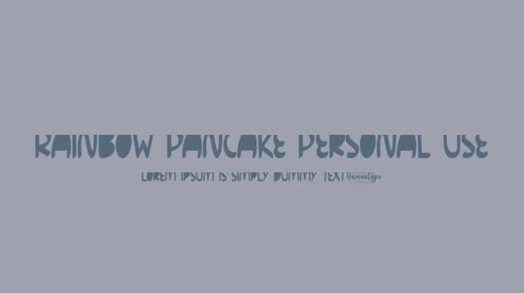Rainbow Pancake Personal Use Font