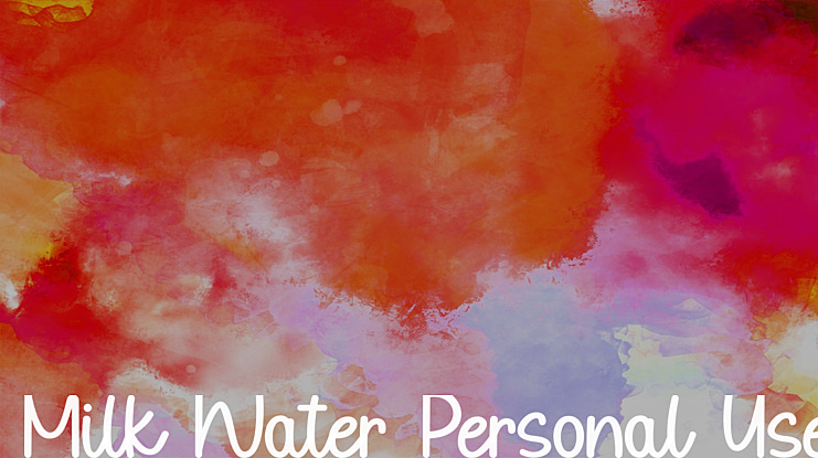 Milk Water Personal Use Font