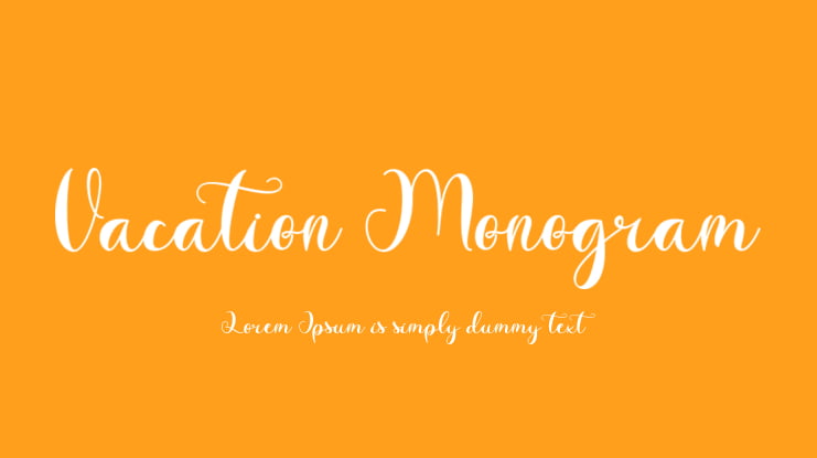 Vacation Monogram Font Family