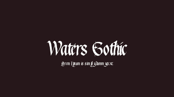 Waters Gothic Font