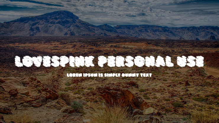 LOVESPINK PERSONAL USE Font