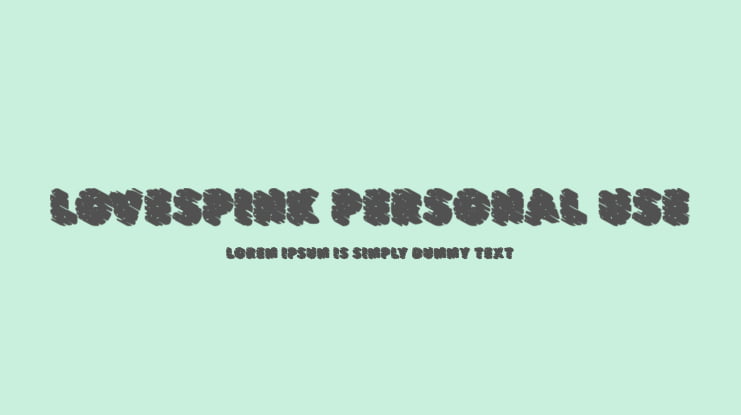 LOVESPINK PERSONAL USE Font