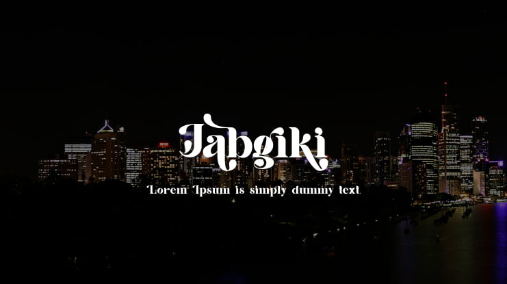 Jabgiki Font