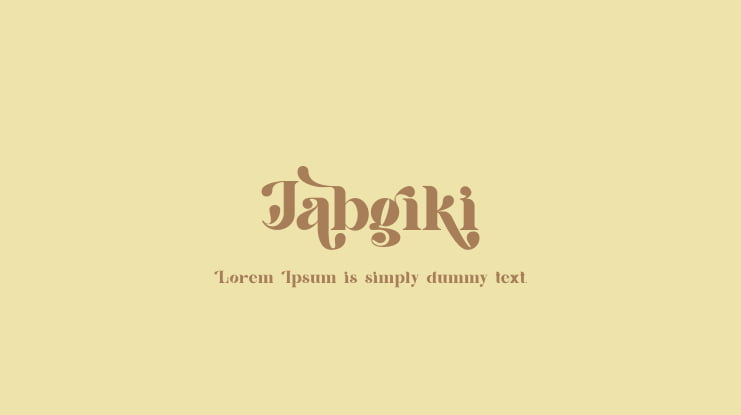 Jabgiki Font