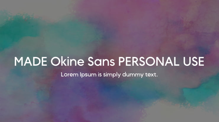 MADE Okine Sans PERSONAL USE Font Family