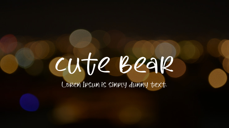 cute bear Font