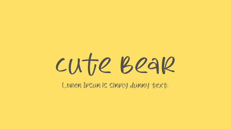 cute bear Font