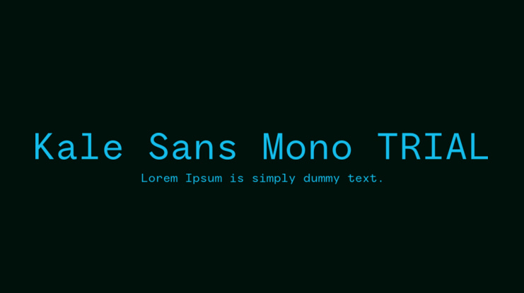 Kale Sans Mono TRIAL Font