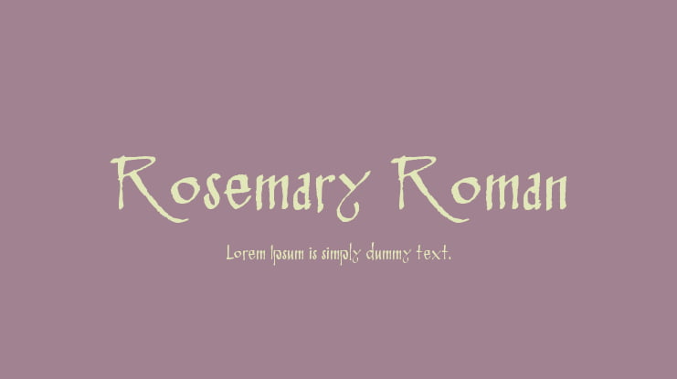 Rosemary Roman Font