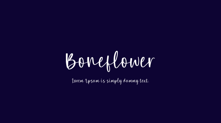 Boneflower Font