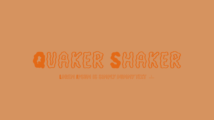 Quaker Shaker Font Family