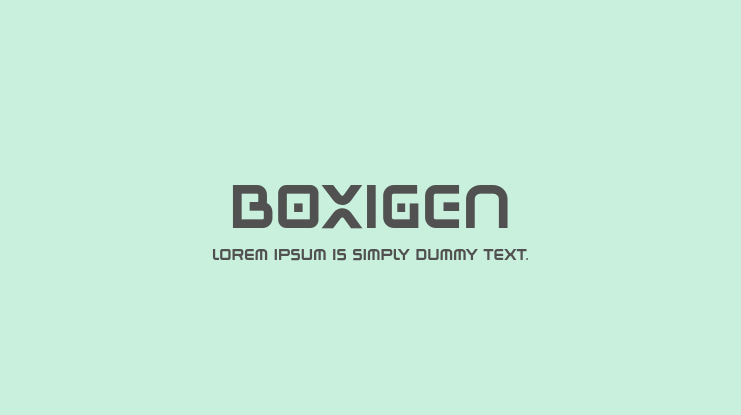 BOXIGEN Font