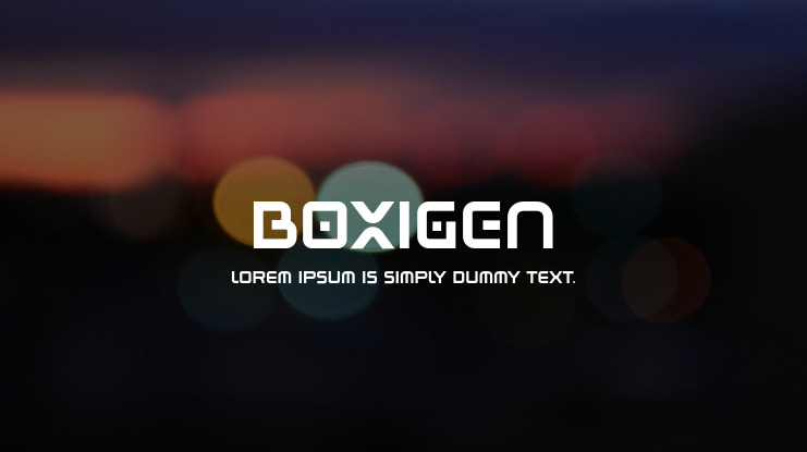 BOXIGEN Font